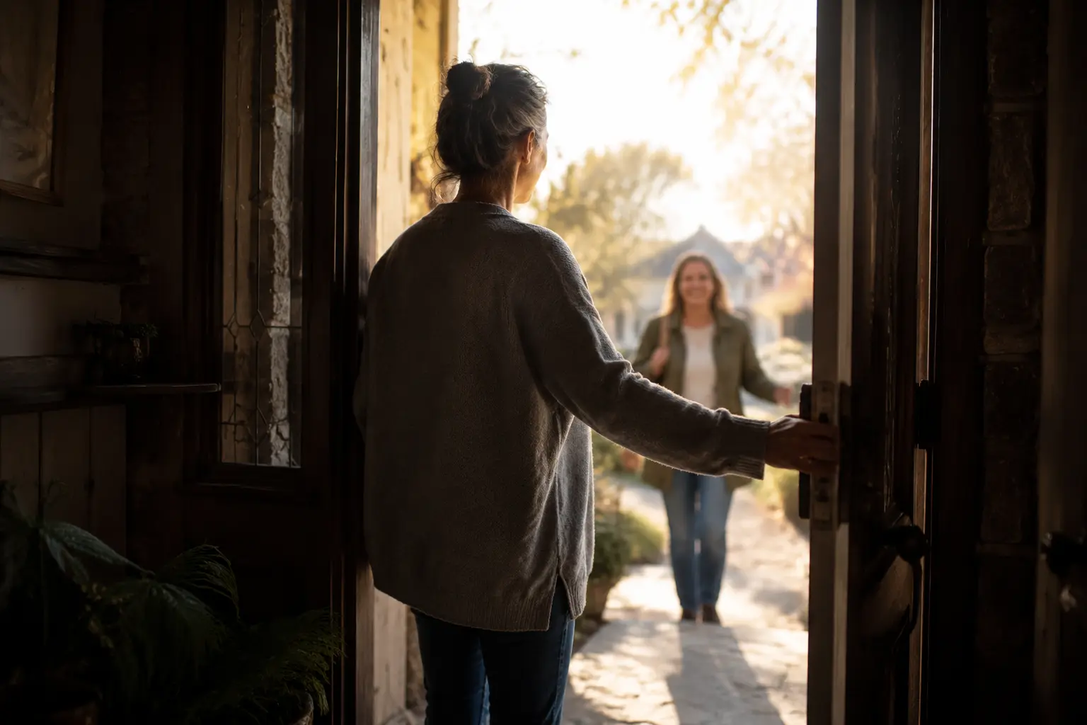 Light entering a calm home environment