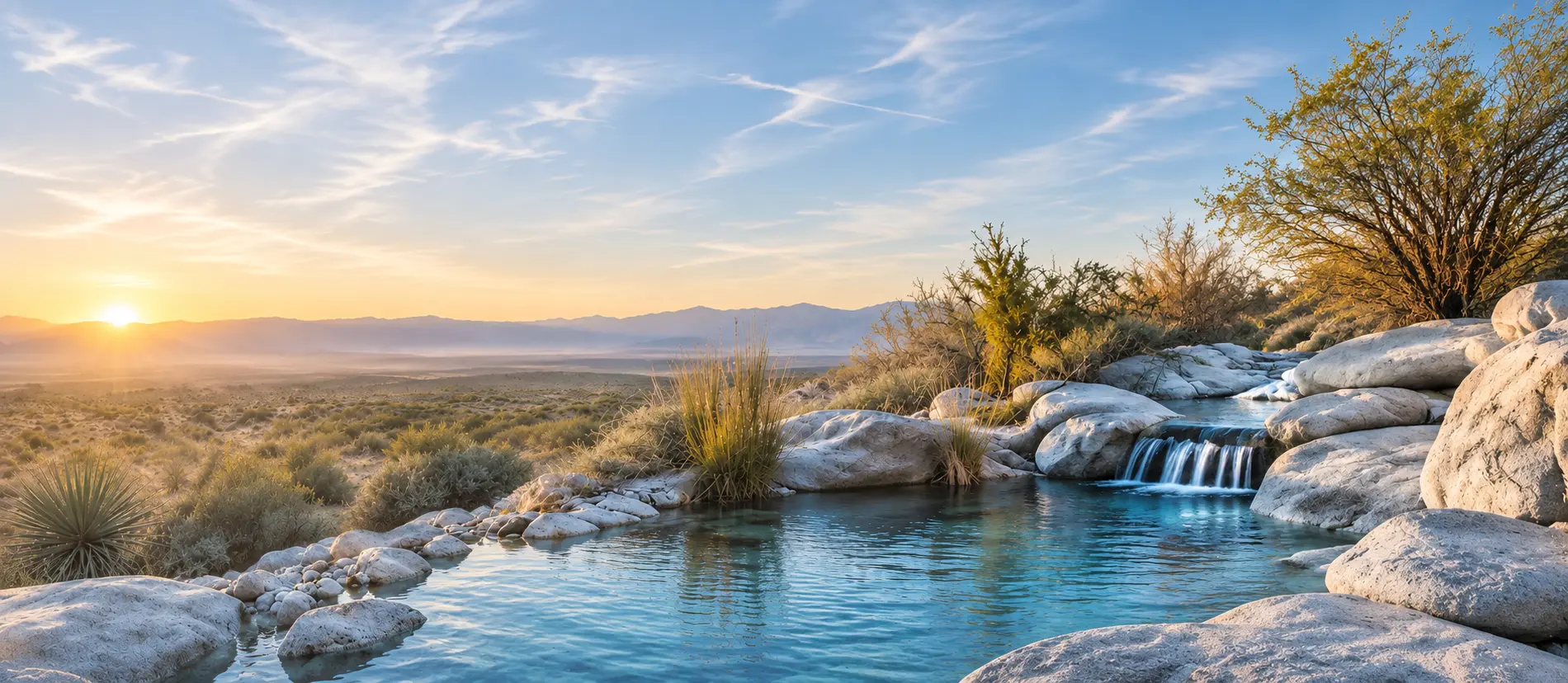 Desert spring representing healing and restoration